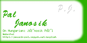 pal janosik business card